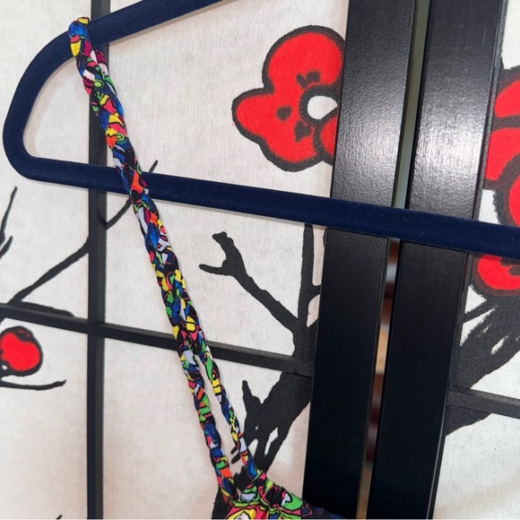 Nanette Lepore Sz Large Carnival Multicolor Summer Pocket Swim Cover Up Dress - Picture 10 of 14